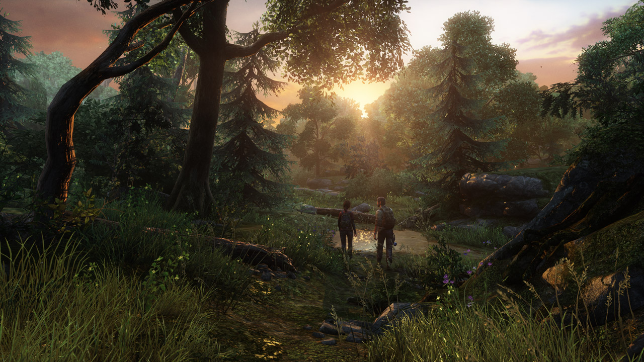 Screenshot of Joel and Ellie in The Last of Us